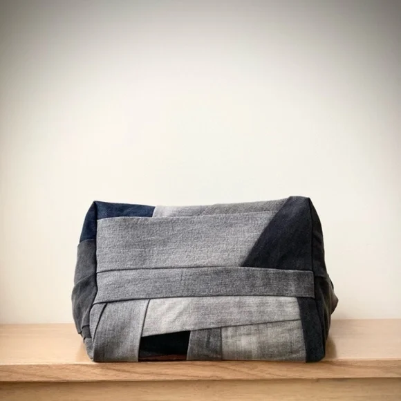 joodito japanese boro rustic patchwork denim crossbody bag shoulder hobo tote - Picture 3 of 8